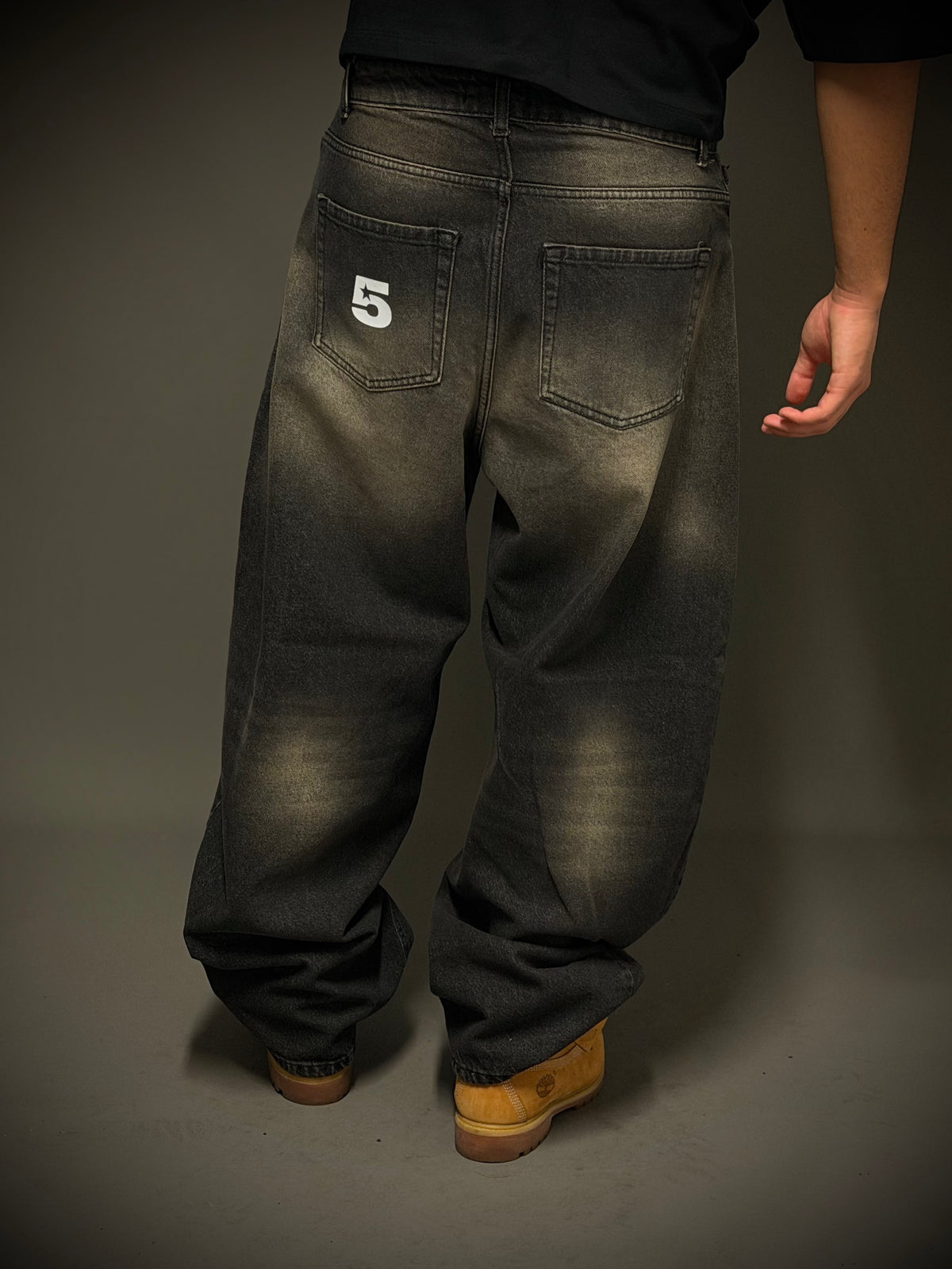 Jeans baggy slavato